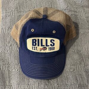 Bills Blue and Tan Trucker Hat